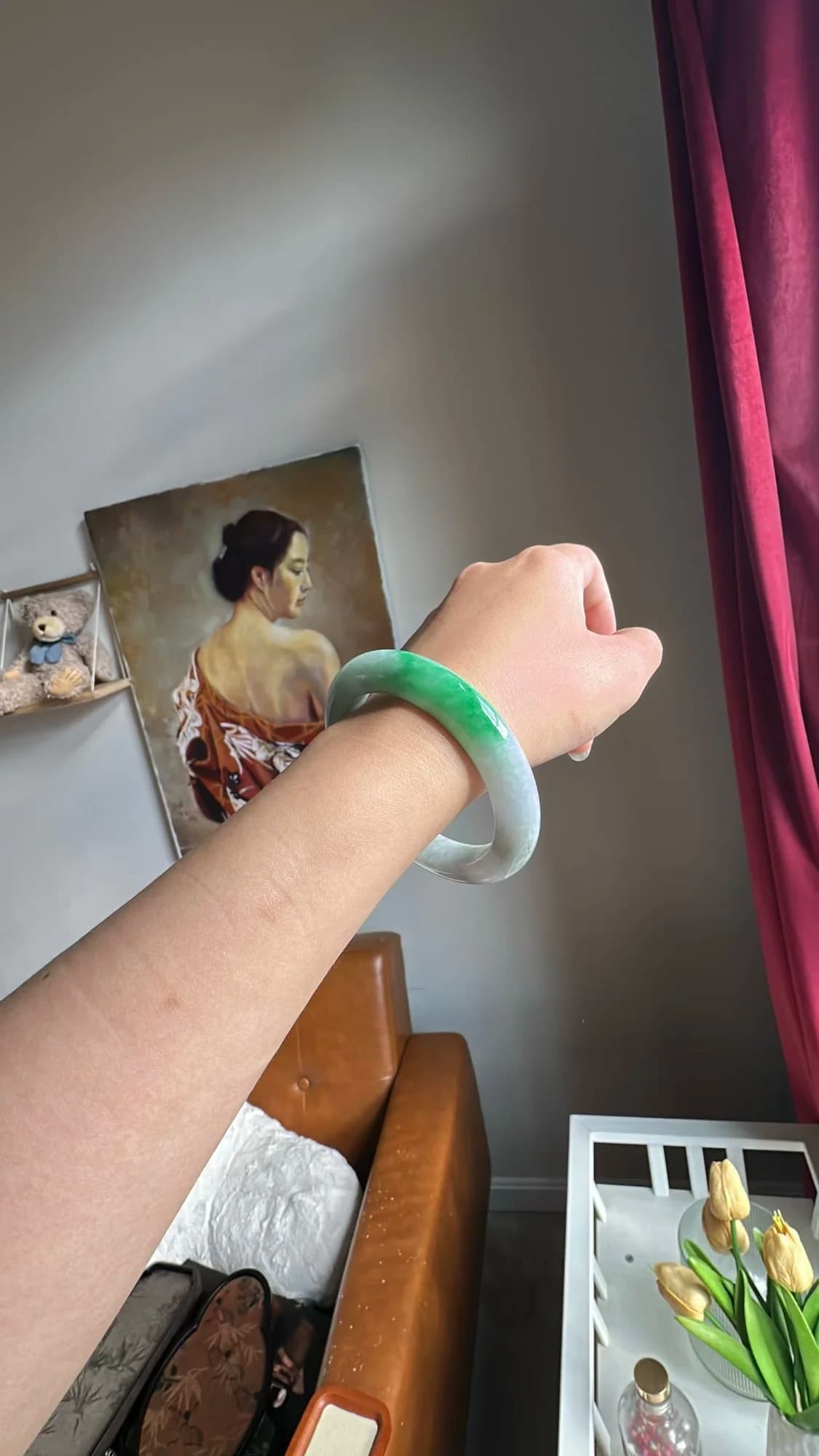 飘辣绿翡翠手镯 - 3