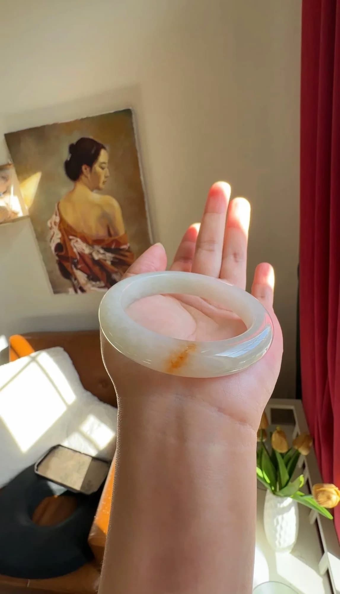 桂花冰酿飘黄翡手镯 - 3