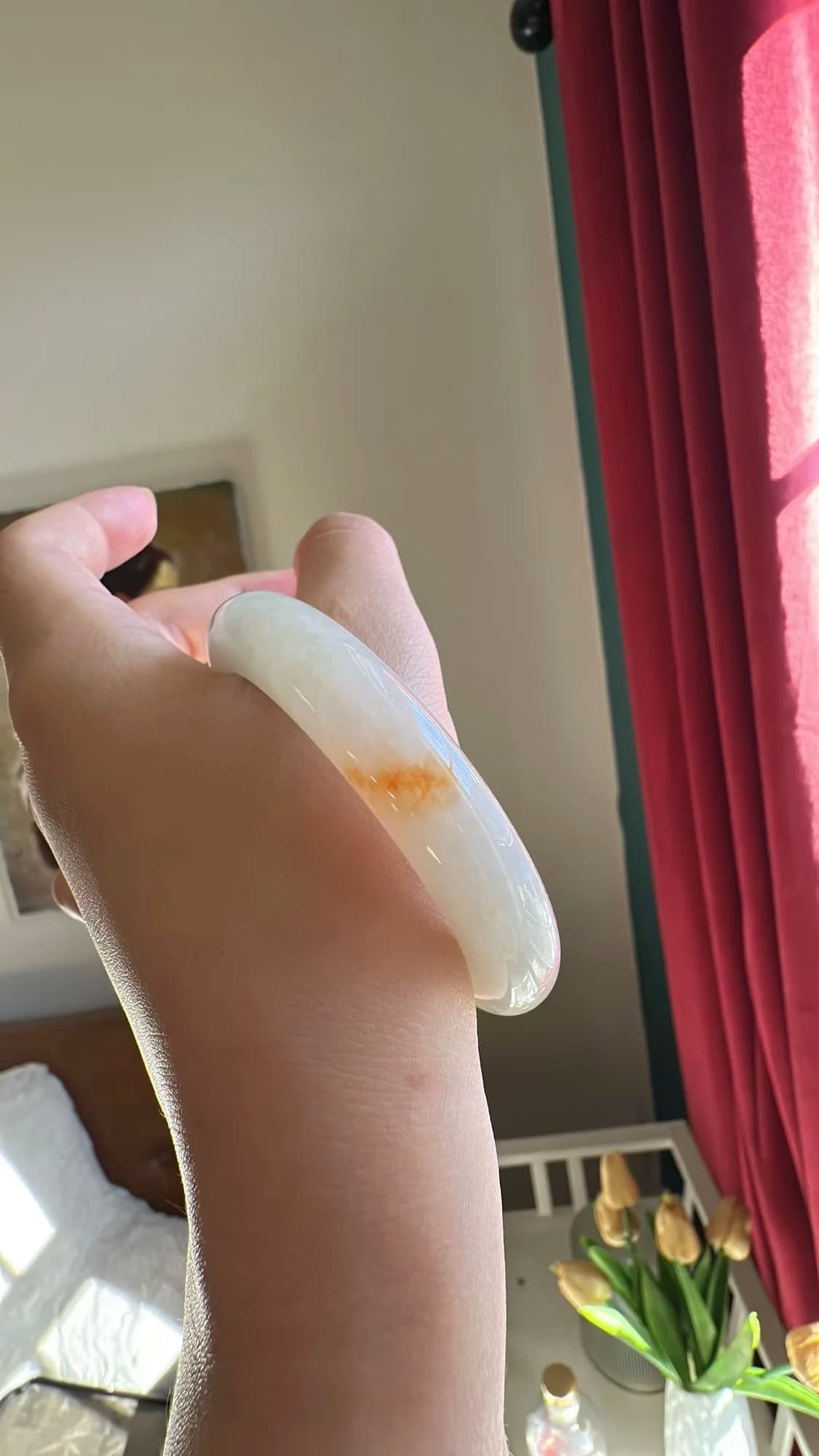 桂花冰酿飘黄翡手镯 - 4